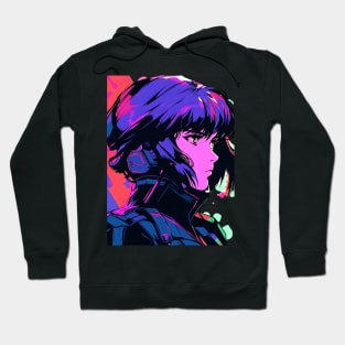 Cybernetic Journeys: Ghost in the Shell Aesthetics, Techno-Thriller Manga, and Mind-Bending Cyber Warfare Art Hoodie